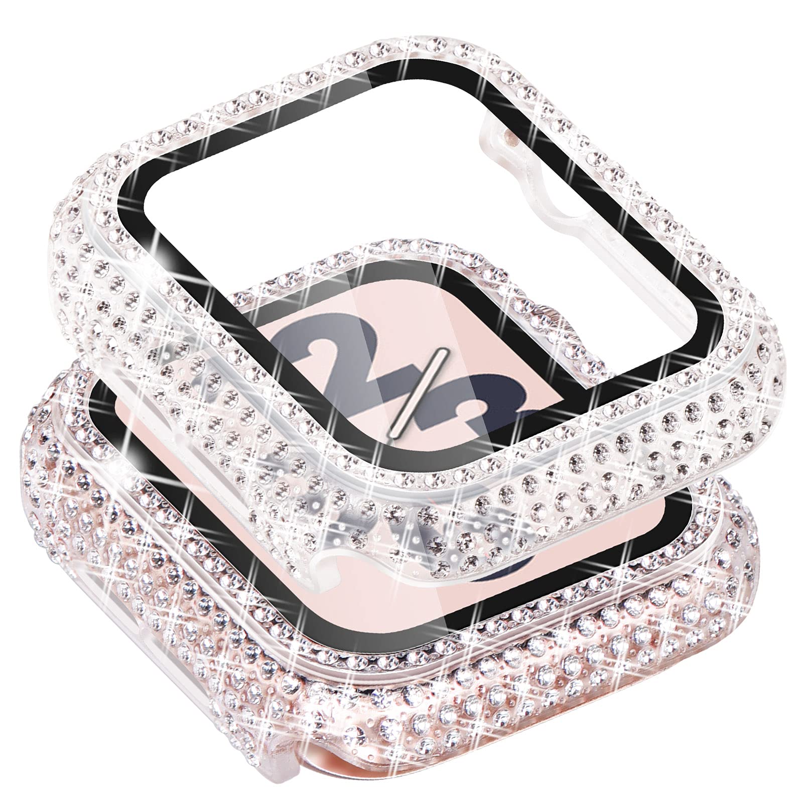 Surace Bling Apple Watch Case with Screen Protector for Series 6/5/4 44mm