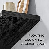 STOREMIC Floating Shelves Black 60cm Set of 2 Modern Wall Shelves 60X17X3 cm view 8