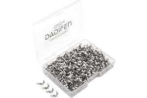 DADIFEN 304 Stainless Steel End Caps 4x8mm 400pcs Knot Covers for Jewelry DIY Making and Repairing