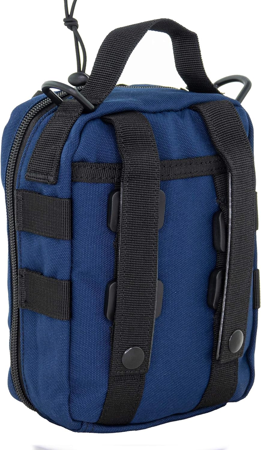 LINE2design First Aid (Ifak) Molle Pouch - EMT Emergency Medical Trauma Bag Outdoor Tactical EDC Rescue Utility Gear Pouch for Hiking Gunshot Stop Bleeding Includes USA Patch - Navy : Sports & Outdoors