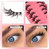 Mavphnee Half Lashes Fox Style 8 Pairs Natural Clear Band 3D PBT False Eyelashes view 2