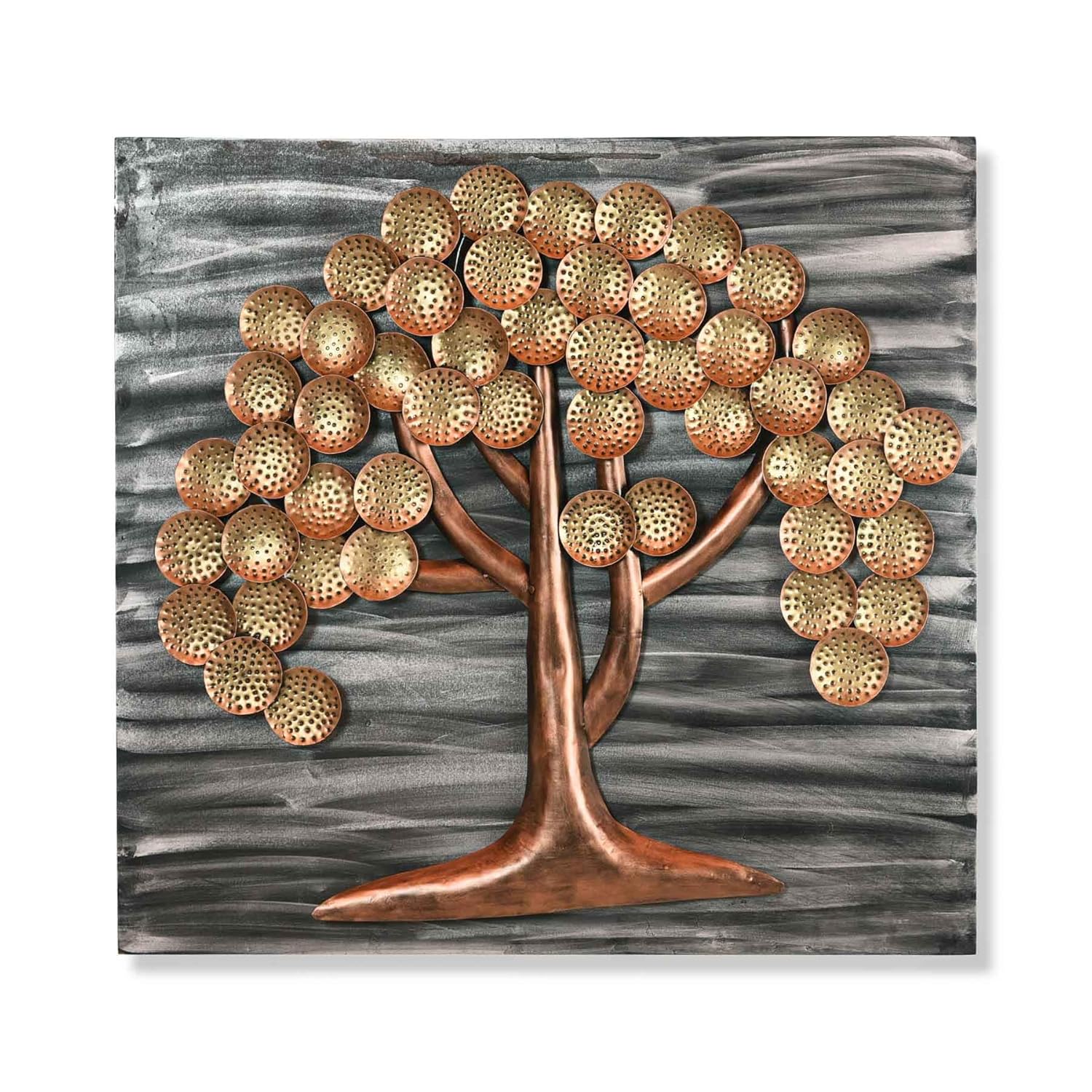 Buy Collectible India Metal Decorative Golden Tree Mdf Panel Wall