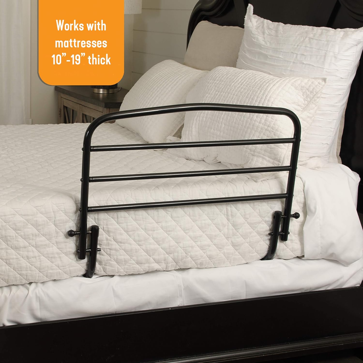 Stander 30" Safety Bed Rail, Adjustable Bed Rail for Elderly Adults, Bed Safety Rail: Health & Personal Care