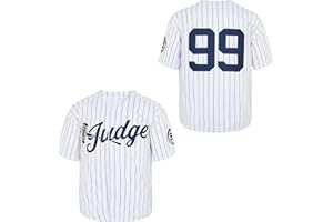 CGUBJI Youth's Hammer of Judge 99 Stripes Retro Kid Baseball Jersey Stitched 90s Clothing Shirt for Party