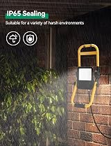 Aigostar 240V Work Light 30W 2700LM 6500K IP65 Floodlight with 5.9ft Cord view 3