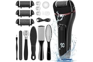 Electric Callus Remover for Feet, 2 Speed Electric Foot File, Rechargeable Foot Scrubber Pedicure kit for Cracked Heels and D