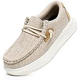 Blikcon Boys Girls Slip-On Casual Boat Shoes Light-Weight Lace Up Loafers(Toddler/Little Kid/Big Kid)
