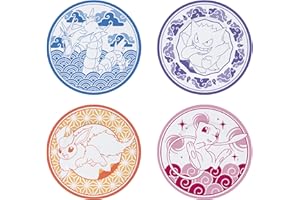 ABYSTYLE Pokémon Japanese Style Set of 4 Porcelain Plates | 21 cm / 8" | Plate Set| Cool Gifts | Kitchen Decor | Pokémon Merc