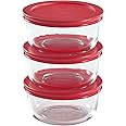 Pyrex 6-Piece 2-Cup Glass Food Storage Set with Lids, Clear, 6-Piece