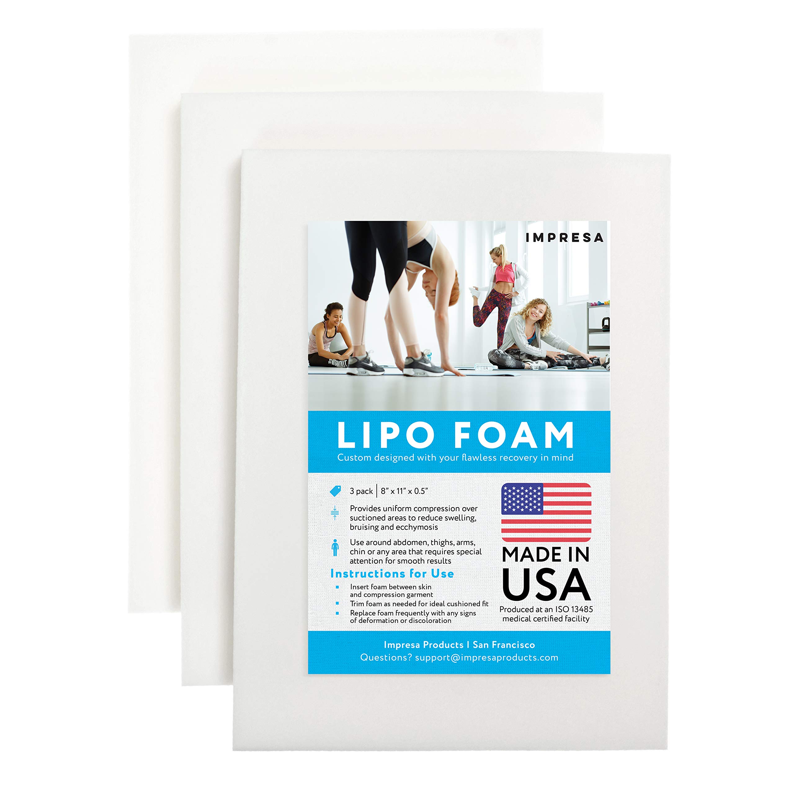 3 Pack Lipo Foam Post Surgery Ab Board for Use with Post Liposuction