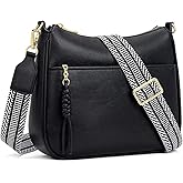 Peacocktion Crossbody Purses for Women Trendy Designer Vegan Leather Hobo Bags with Wide Shoulder Strap
