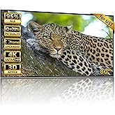 ALR Screen for UST Projector, 80" Fixed Frame Projection Screen Wall Mount | 95% Ambient Light Rejecting, 16:9 8K/4K 3D, Grey for Ultra Short Throw Projector, 0.39" Ultra-Narrow Bezel for Movies &amp; Games