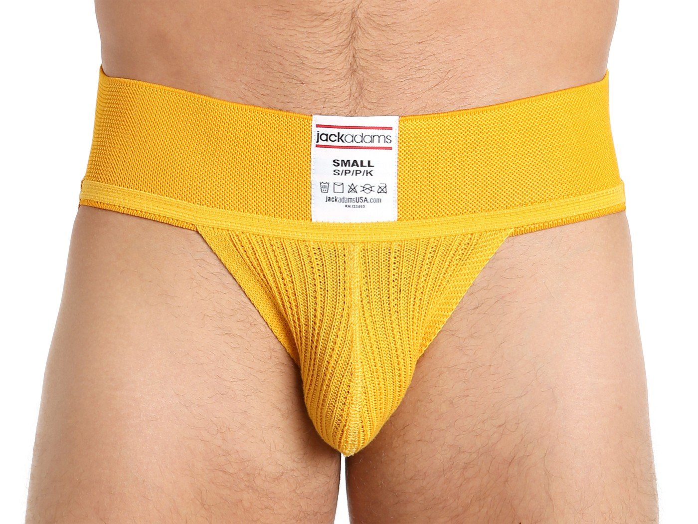 Jack Adams Men's No. 1874 Jockstrap Jock Strap, Yellow, XL