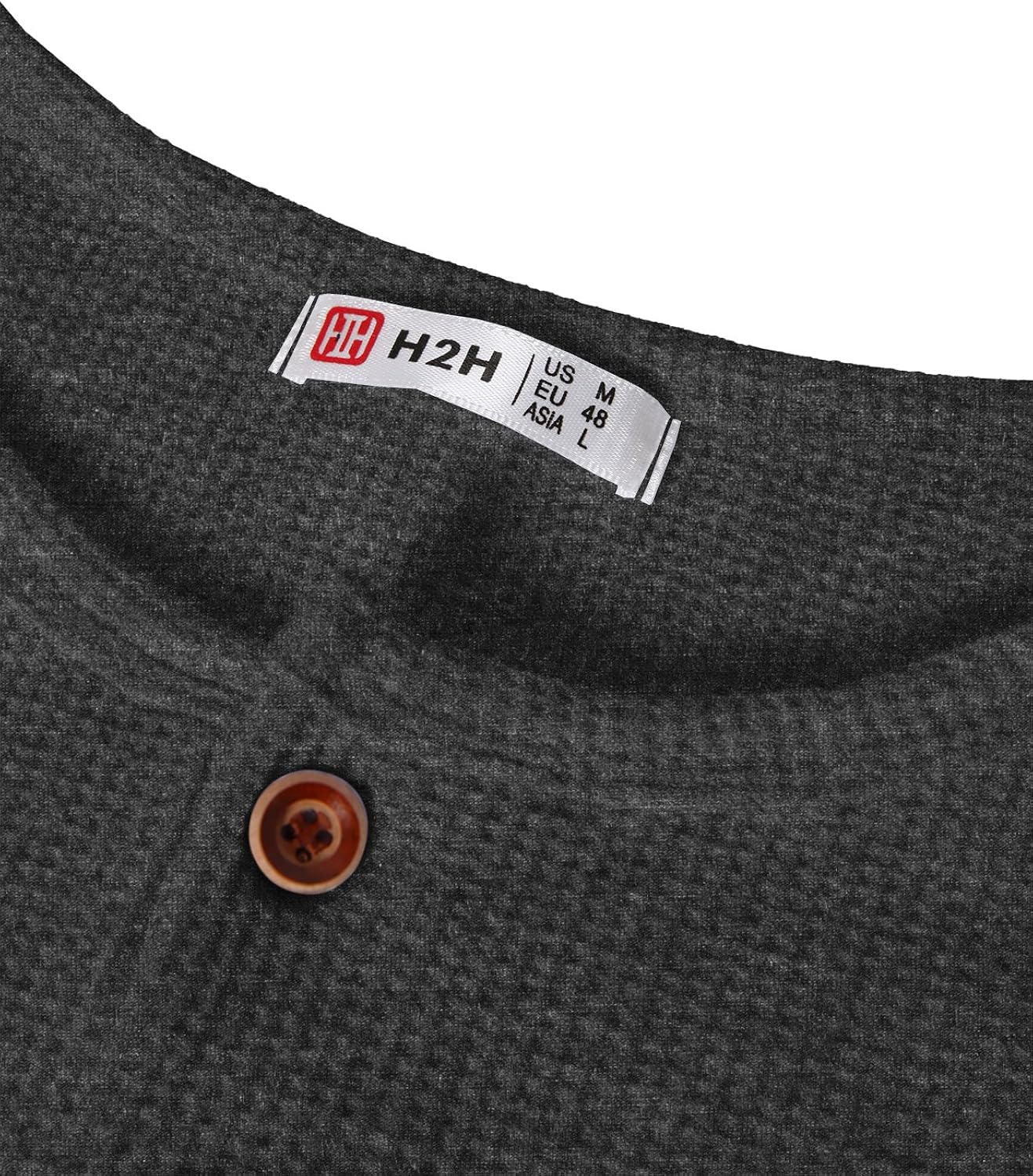 H2H Mens Casual Slim Fit Henley Shirts Short Sleeve Waffle Fabric at  Men’s Clothing store