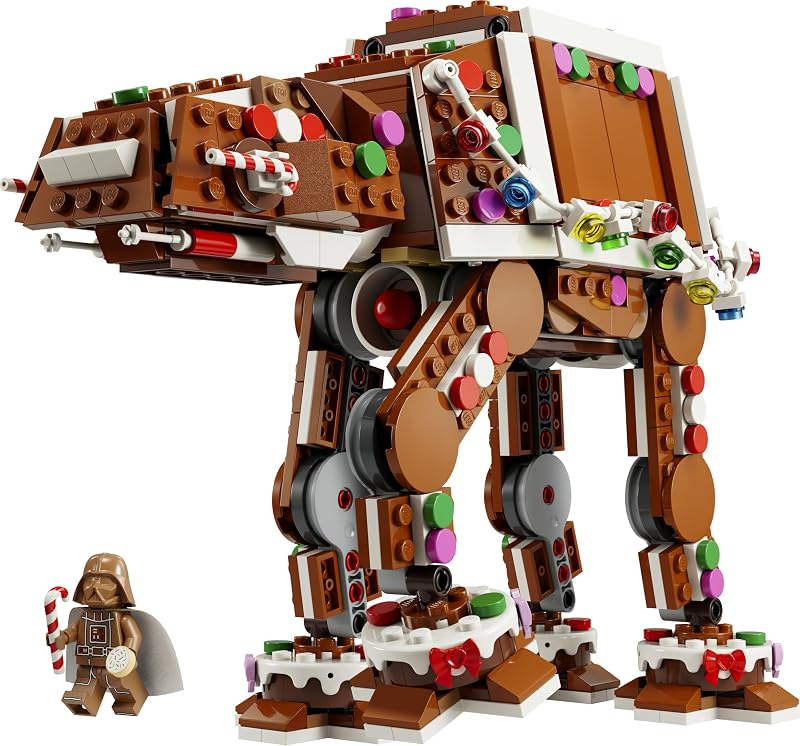 Star Wars 40806 Lebkuchen AT-AT - Weihnachtlicher Bausatz für Kinder inkl. Darth Vader Minifigur & Lichtschwert - Deko für die Weihnachtszeit - Geschenk für Jungen und Mädchen ab 10 Jahren & Fans — Foto 7 von 8