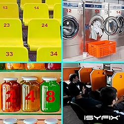 iSYFIX Reflective Red Vinyl Numbers Stickers