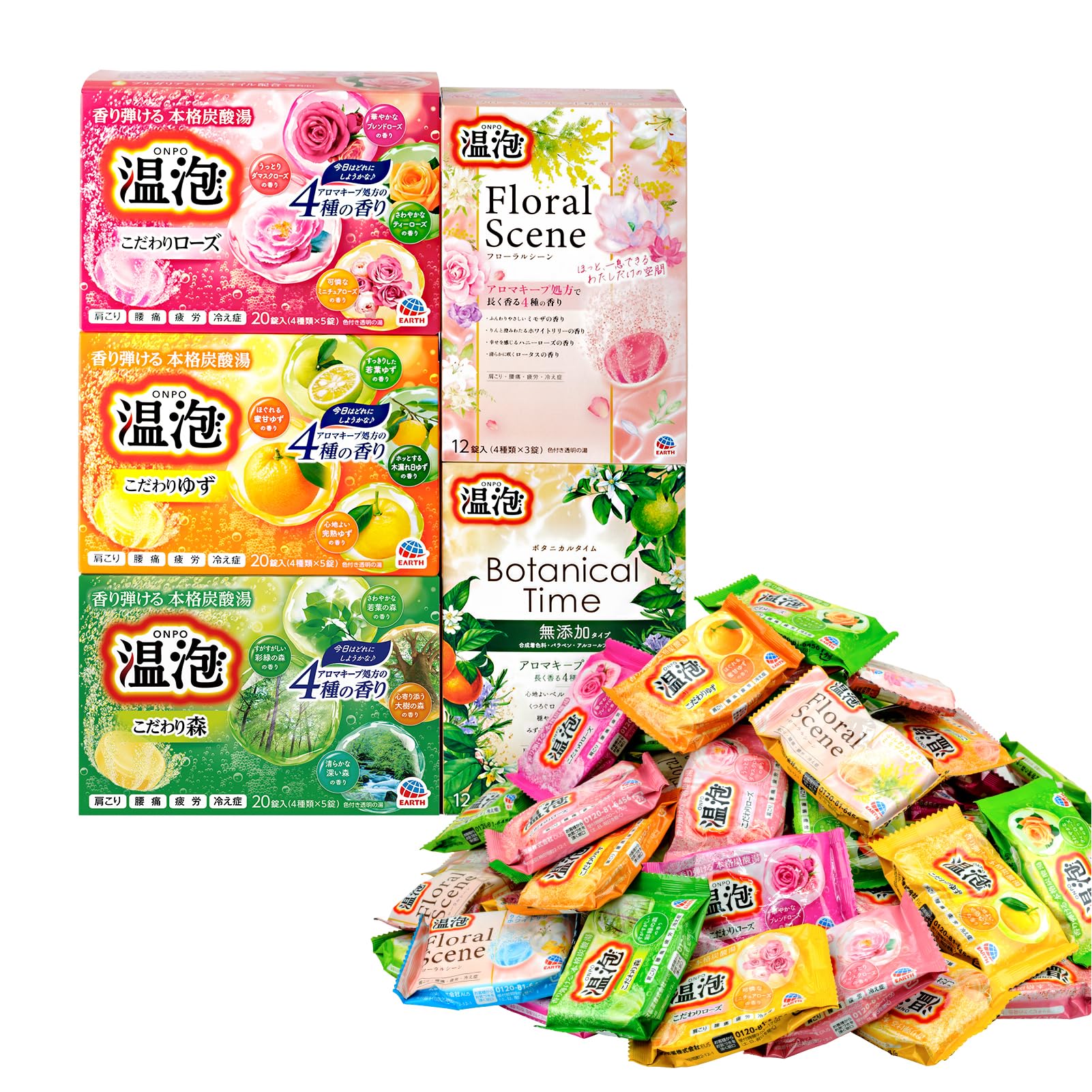 温泡 詰合せ 84錠入 入浴剤 アソート 炭酸湯 大容量 詰め合わせ にごり入浴剤 炭酸入浴剤 炭酸バブル お風呂 薬用 医薬部外品商品画像
