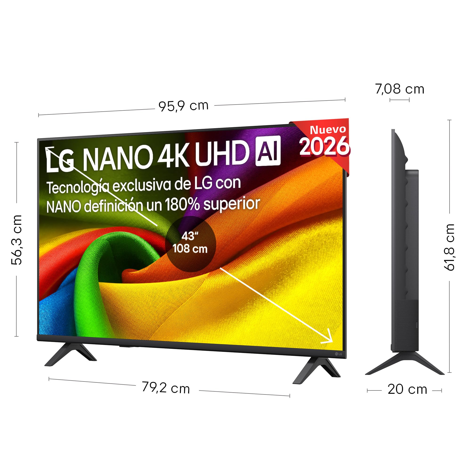 LG NanoCell 43NU850B6LA 43 Zoll Ultra HD 4K Smart TV WiFi 2