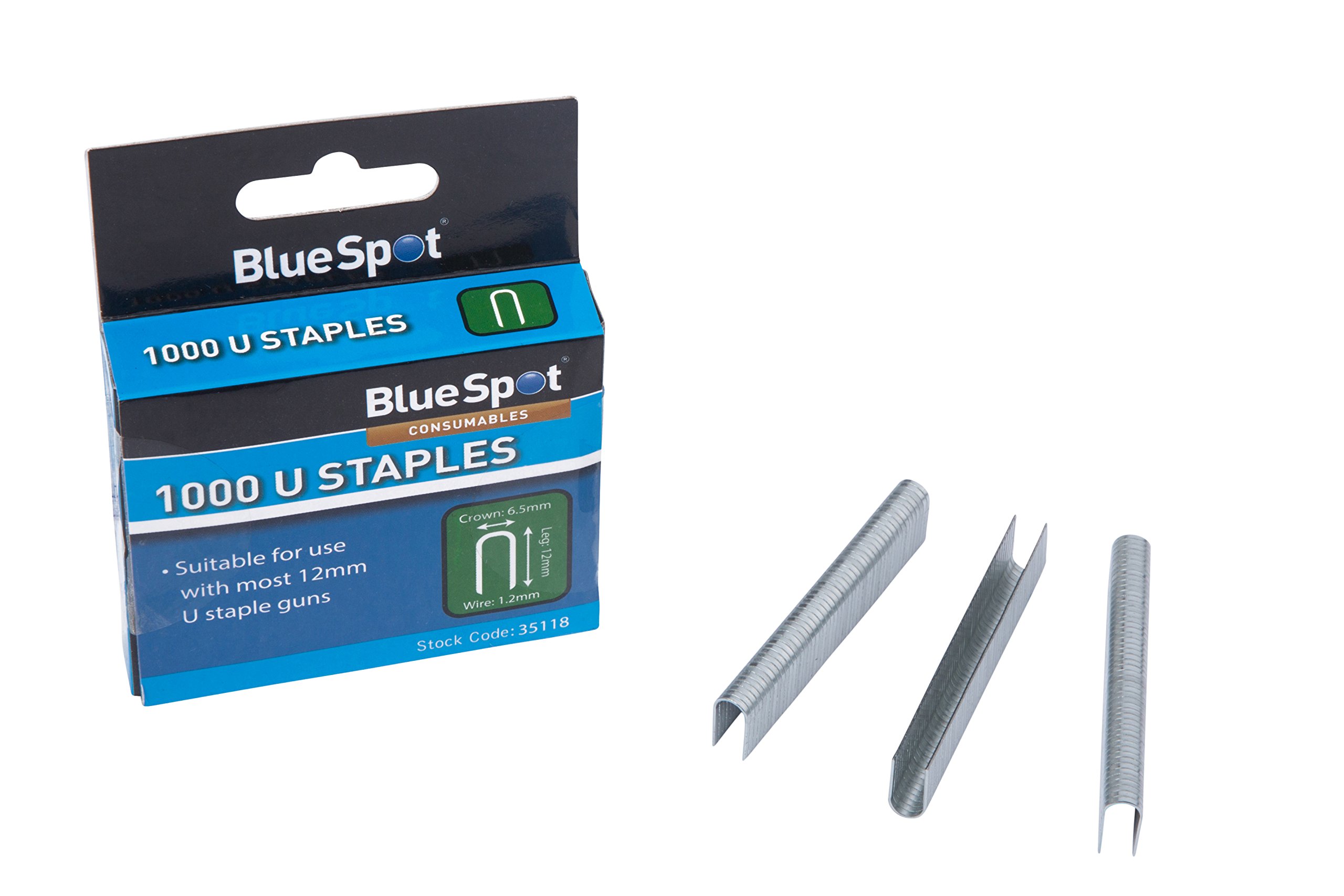 Blue Spot Tools 35118 Round Crown T25 Staples, Silver