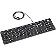 Amazon Basics Low-Profile Wired USB Keyboard with US Layout (QWERTY), Matte Black