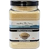 Unflavored Gelatin by Medley hills farm 1.25 lbs. in Reusable Container - Gelatin powder unflavored thickening agent. Made in USA.