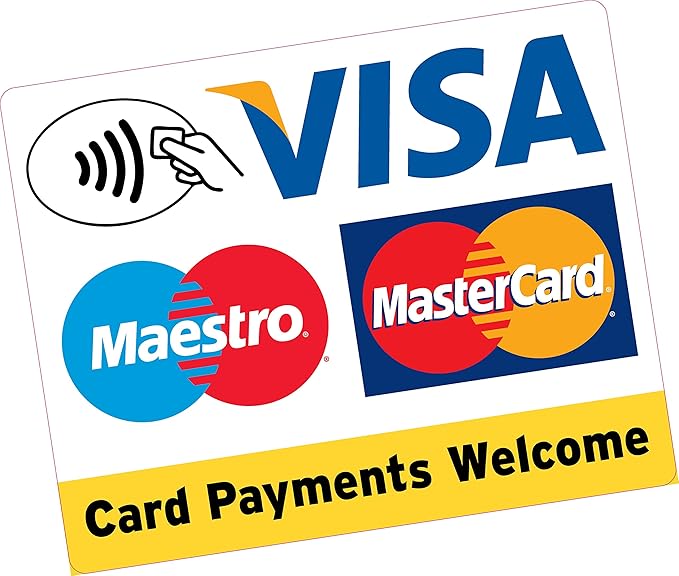 Business Office Industrial 3 X We Accept Card Payments Contactless Vinyl Window Stickers Shop Taxi Free P P Retail Shop Fitting