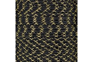 PARACORD PLANET 10 20 25 50 100 Foot Hanks and 250 1000 Foot Spools of Parachute 550 Cord Type III 7 Strand Paracord (Gold Knight 50 Feet)