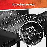 VonHaus Charcoal BBQ Portable Barrel Barbecue with Offset Smoker view 9