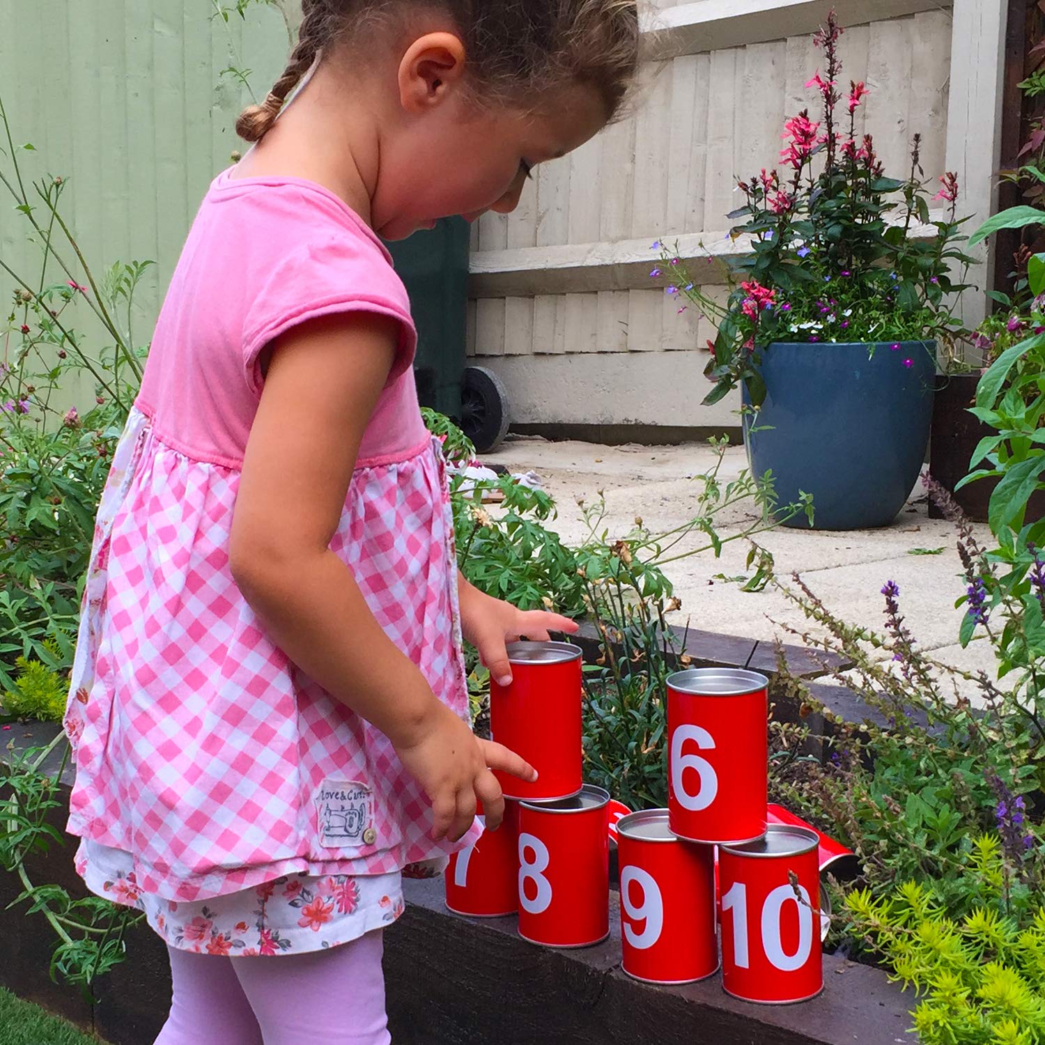 Big Game Hunters Tin Can Alley, 10 Metal Tins and 3 Bean Bags, Outdoor