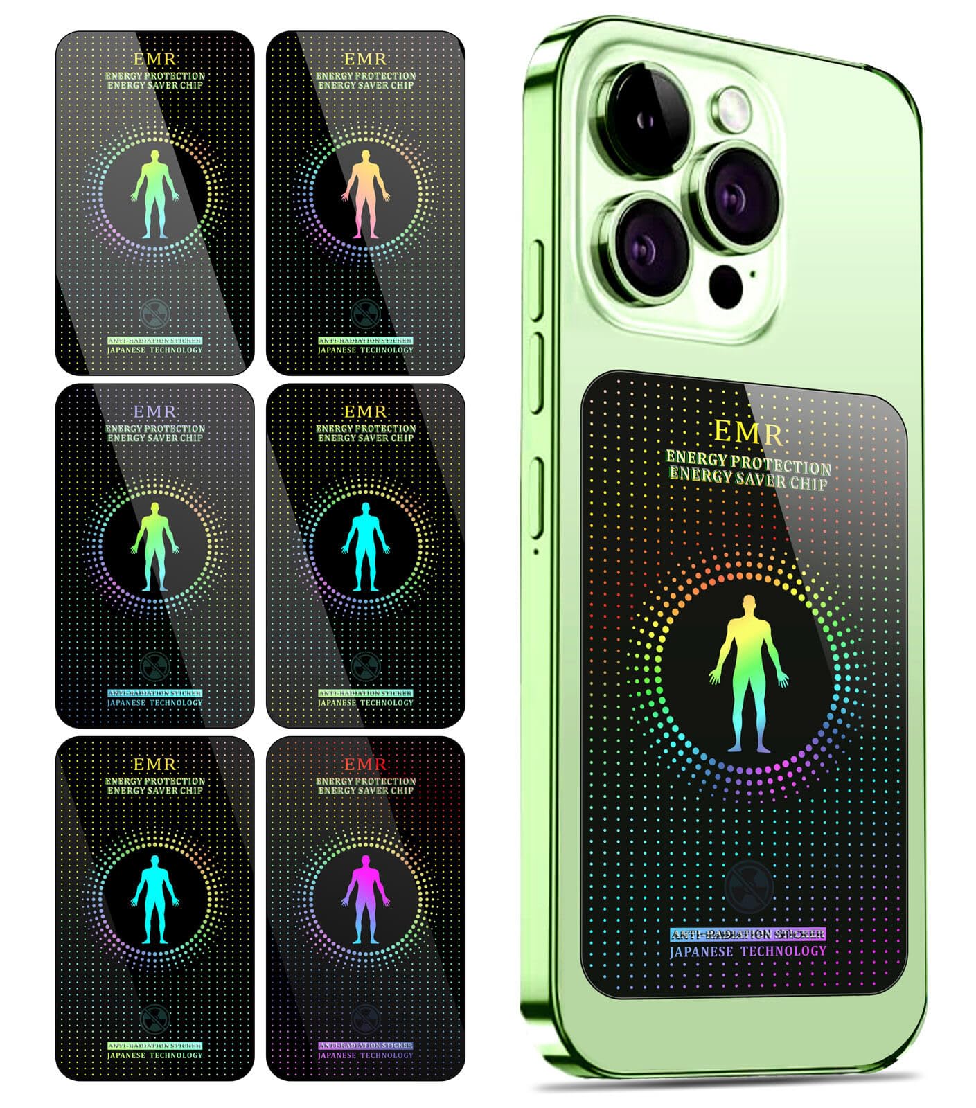 Cell Phone Sticker, Compatible with iPhone/All Smart Phones/Tablets/Laptops/All Electronic Devices, Suitable for Anyone -4.2 x 2.4 x 0.015 inches - (6 Pack)