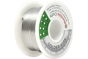 Mandala Crafts 60 40 0.6mm 0.8mm 1mm 1.5mm 2% Flux Rosin Core Solder Wire (50g, 60 40, 1.5mm)