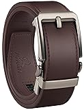 JUKMO 1.5" (38mm) Leather Ratchet Belt for Men in