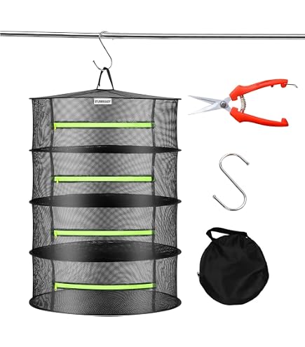 Tent Drying Racks Pasta Drying Rack 3-Tier Mesh Drying Rack For Herbs – Set Of 2 ...