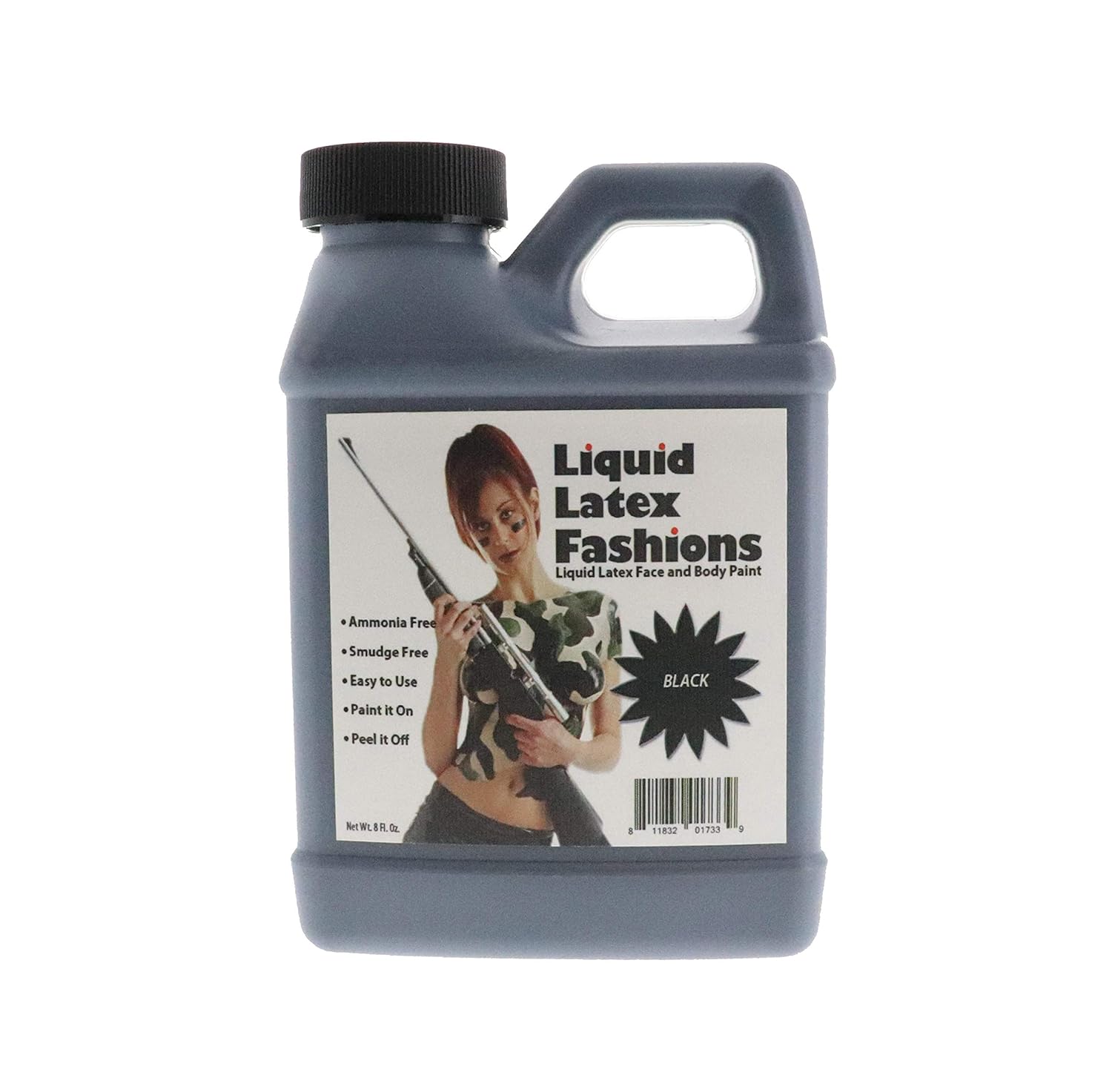 Amazon Com 8 Oz Black Face And Body Paint Ammonia Free Liquid Latex Ideal For Art Theater Halloween Parties And Cosplay For Adults And Kids Beauty