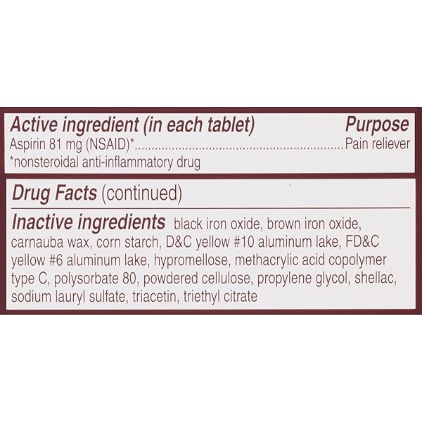 BAYER ASPIRIN REGIMEN LOW DOSE 81MG ENTERIC COATED TABLETS, 120 COUNT