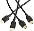 AmazonBasics High-Speed HDMI Cable - 10 Feet (2-Pack) (Latest Standard)