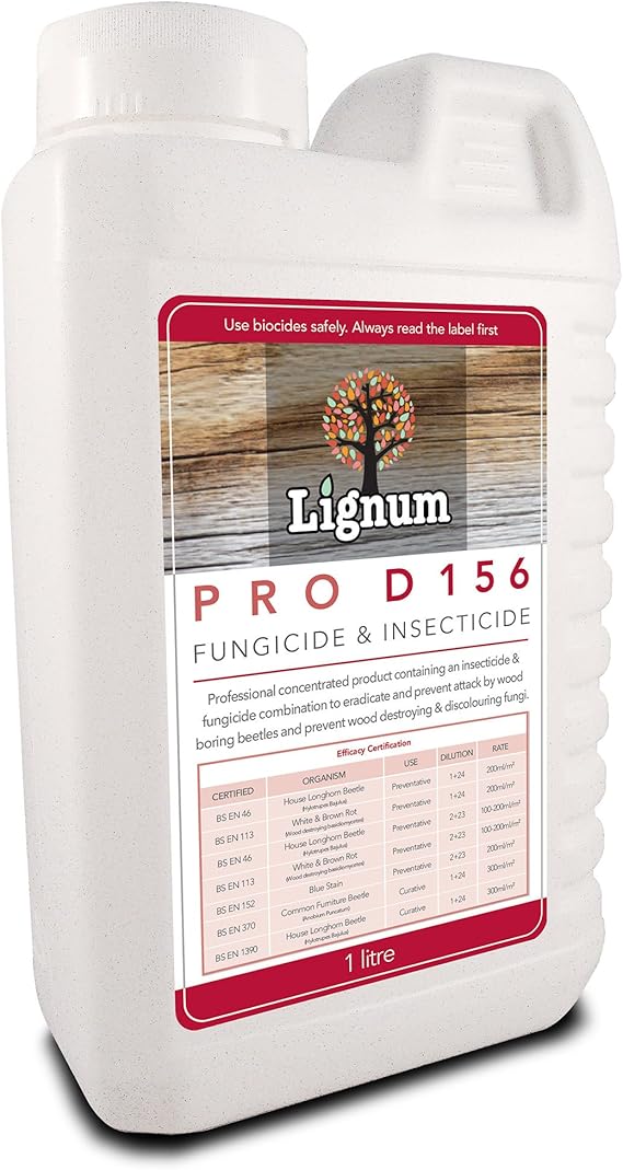 Fungicide and Insecticide 1L Concentrate Woodworm, Dry and Wet Rot