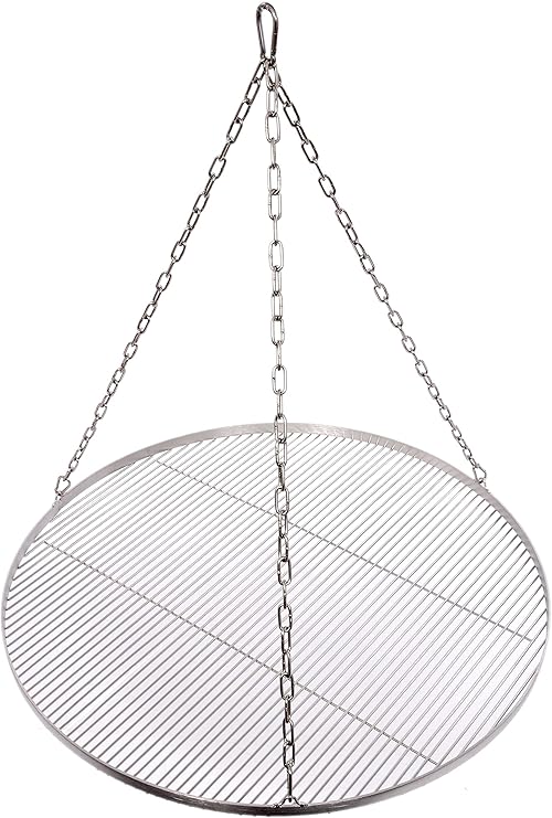 Grillrost Edelstahl 90cm - Für Schwenkgrill Mit Kette, 4mm Stabdicke