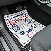 YOBTEOY Disposable Paper Car Floor Mats, 100pcs 16x20 in, Full-Color Printed Waterproof Floor Mat Covers for Auto Service, Detailing Use & Everyday Passenger Cars