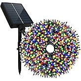Tcamp 164Ft 500 LED Solar Christmas Lights Outdoor Waterproof with Remote Timer, 8 Modes Solar Powered Fairy String Lights for Christmas Tree Wedding Party Holiday Outdoor Indoor Decor (Multi-Color)