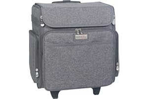 Everything Mary Rolling Craft Bag, Heather - Papercraft Tote with Wheels for Scrapbook & Art Storage - Organizer Case for IRIS Boxes, Supplies, and Accessories - for Teachers & Medical