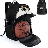 Tidyfy Soccer & Basketball Sports Bag with Ball Pump - Basketball Backpack with Separate Ball & Shoes Holder Compartment, Soccer Basketball Football & Volleyball Bag with Large Capacity