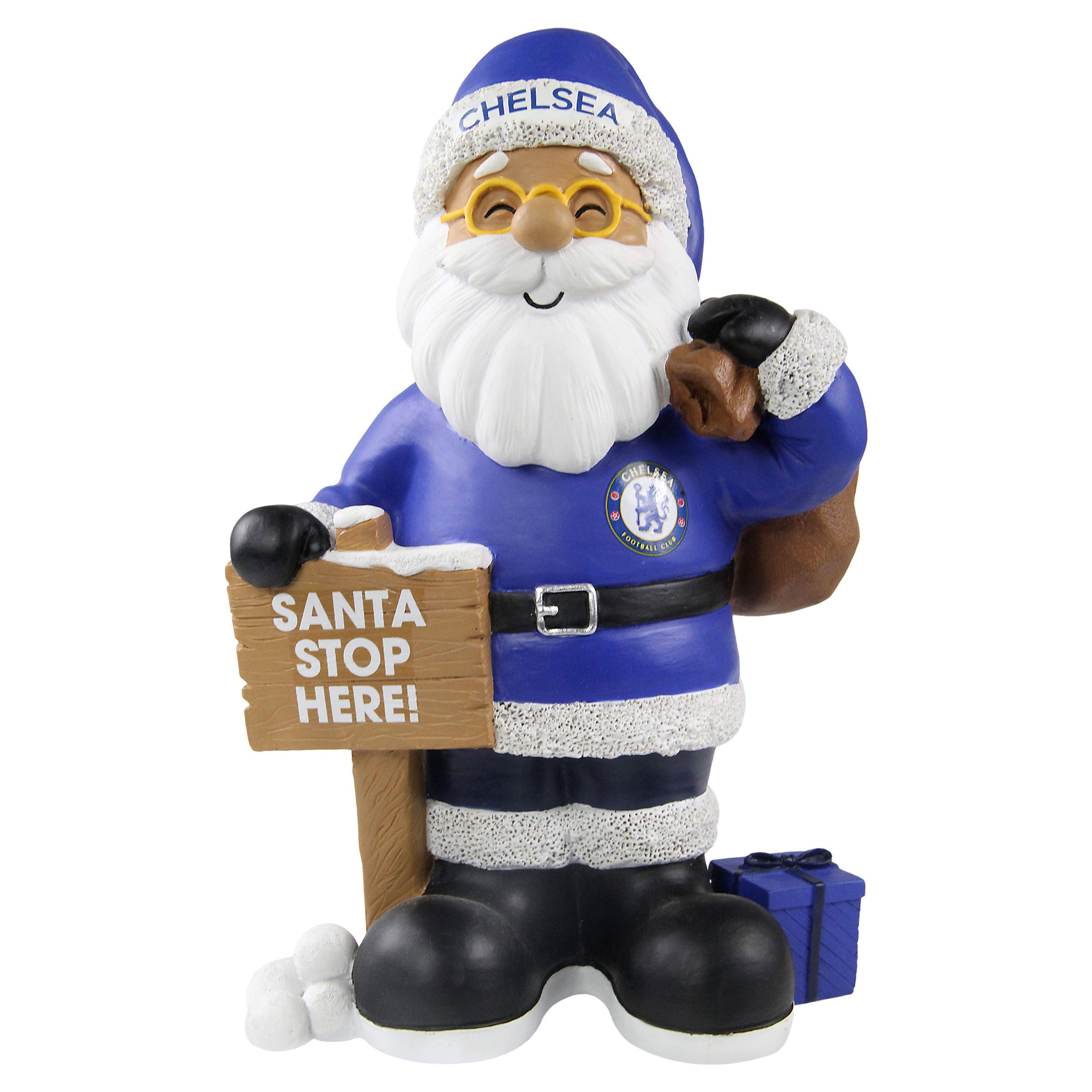 Forever Collectibles UK FOCO CHELSEA FC 10 INCH RESIN HIGH END SANTA WH