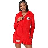 FOCO NFL womens Nfl Team Logo Short Cozy Lounge Onesie One Piece Pajamas