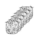 Ambesonne Black and White Chair Seating Cushion Set