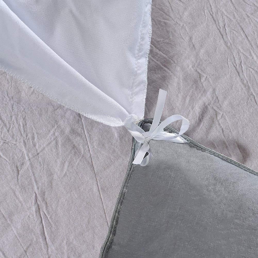 Vailge 3 Piece Pinch Pleated Duvet Cover with Zipper Closure, 100% 120gsm Microfiber Pintuck Duvet Cover, Luxurious Pintuck Decorative(White, Queen): Home & Kitchen