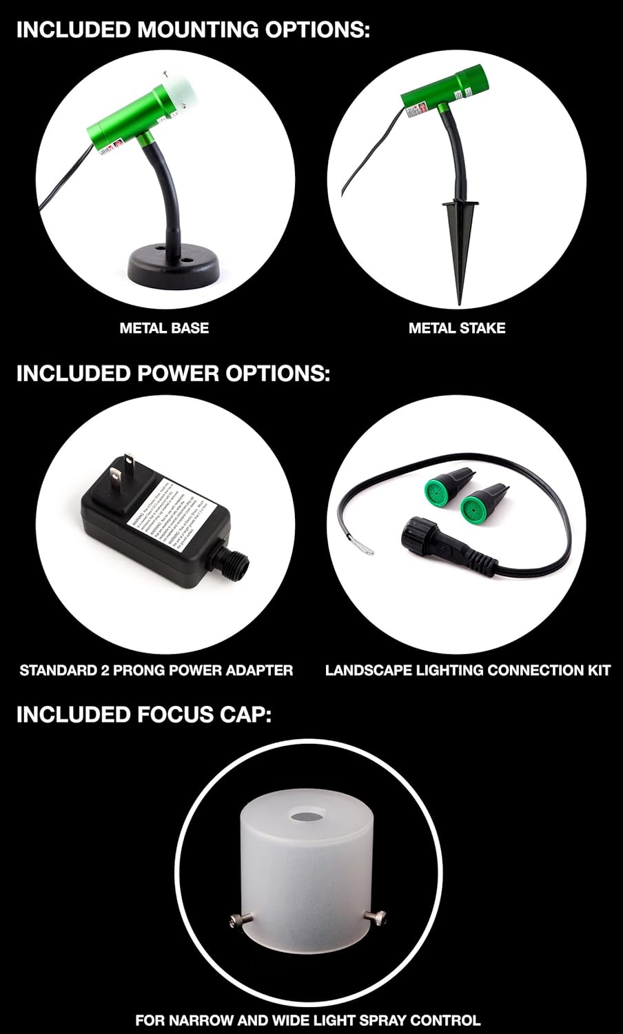 Sparkle Magic Green Commercial Grade Laser Light, Landscape Laser