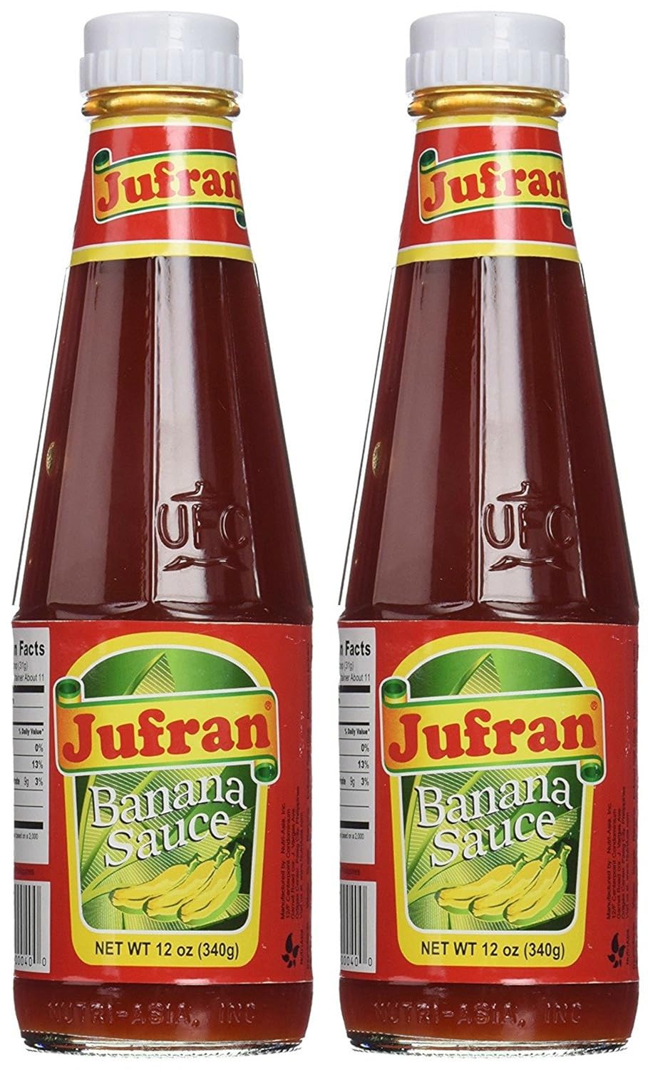 Jufran Banana Sauce, 12 oz x 2 bottles Hot Sauces