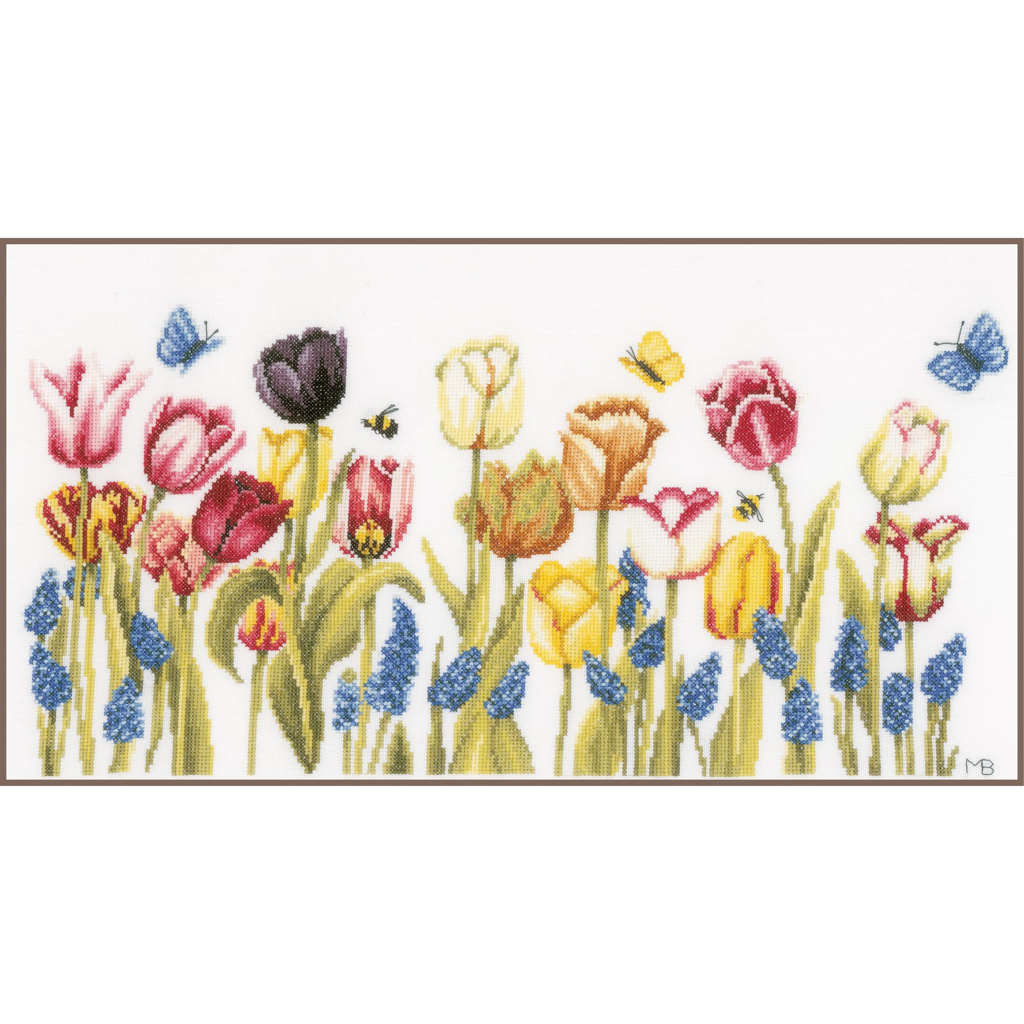 Lanarte Counted Cross Stitch KIT Tulips (EVENWEAVE) — image 1