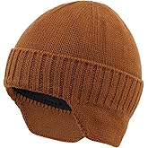 Home Prefer Mens Winter Hat Knit Earflap Hat Stocking Caps with Ears Beanie Hat